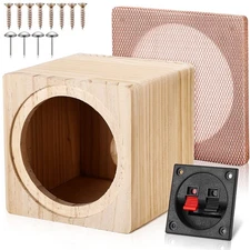Facmogu 8in Ported Wooden Speaker Enclosure, Single Car Wood Speaker Enclosur...