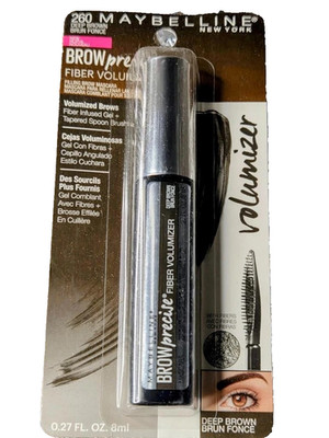 MAYBELLINE BROW PRECISE FIBER VOLUMIZER BROW MASCARA # 260 DEEP BROWN