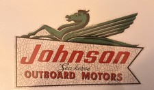 JOHNSON SEA HORSE OUTBOARD MOTORS DEALER STICKER PROMOTIONAL STICKER