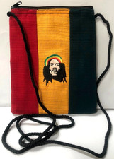 Rasta Cannabis Reggae Bag Hippy Crossbody Sling Bob Marley Wallet Purse Zip Gift