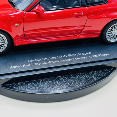 AUTOart 1/18 Nissan Skyline GT-R R34 1999 red V-Spec Special wheel