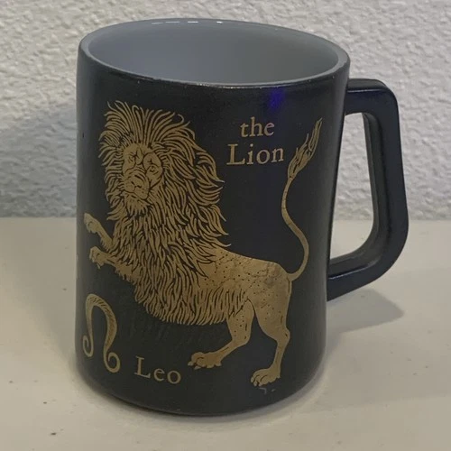 Vintage Federal Leo Lion Coffee Mug Zodiac Astrology MCM USA D Handle
