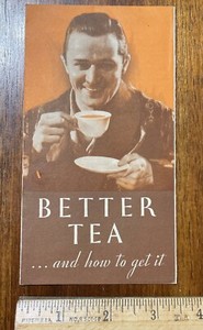 Vintage small advertising brochure Better Tea India Tea Bengal Punch recipes