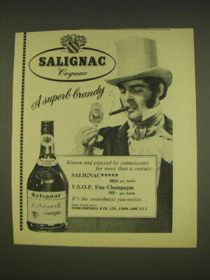 1963 Salignac Cognac Ad - Salignac Cognac A superb brandy