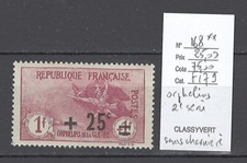 France  Yvert 168** - Orphelins 2eme série - + 25 sur 1 fr + 1 Fr sans charniere