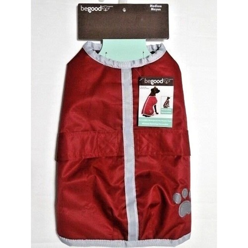 Be Good Dog NorEaster Waterproof Coat Size M Red Reversible Reflective Trim NWT - Picture 2 of 4
