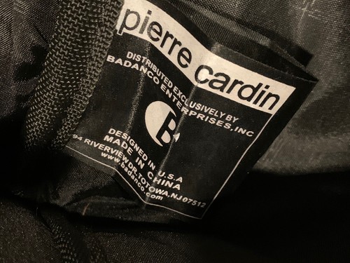 Pierre Cardin Color Monograma Negro Correas de Cuero Sintético Tela Fin de Semana/Bolso de Viaje - Imagen 6 de 12