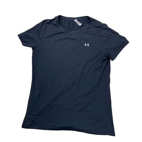Under Armour Women Black Medium Athletic Top Pullover HeatGear Lightweight 41-26