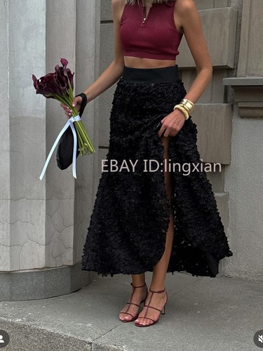Women's Autumn/winter New High Waist Flower Decor Elegant Temperament Long Skirt - Picture 6 of 27