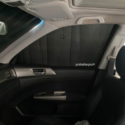 Prishelterpro Custom Rear Window Sunshade For Subaru Forester 2008-2013 – Black Silver, Foldable