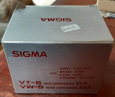 Sigma 55mm Wide Angle / Tele Converter for AF Video Camera VT-S X1.5 VW-S X0.5