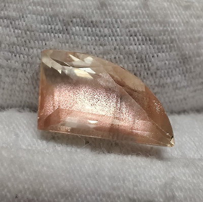 2 CTS Natural Pink Schiller Oregon Sunstone Fancy Shape Gemstone for Ring Jewel