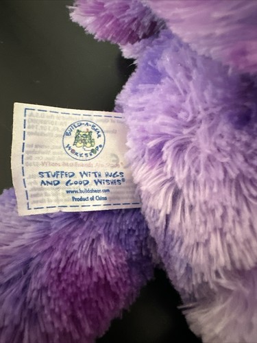 Build A Bear Peace Best Friends Purple Tie Dyed Cat 16" Great Condition - Picture 7 of 9