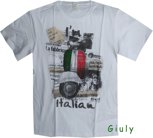 T-SHIRT ITALIA maglia VESPA simpatica IDEA REGALO maglietta bianca raduno |  eBay