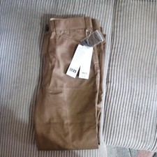Uniqlo Brown Tapered Pleated Wide Leg Trousers Size UK Medium BNWT. 