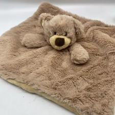 Kellytoy Brown Bear Security Blanket Soft Plush Baby Lovey Rattle Toy 13