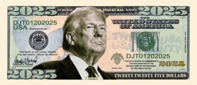Donald Trump 2024 FIGHT Limited Edition Novelty Dollar Bill - Pack