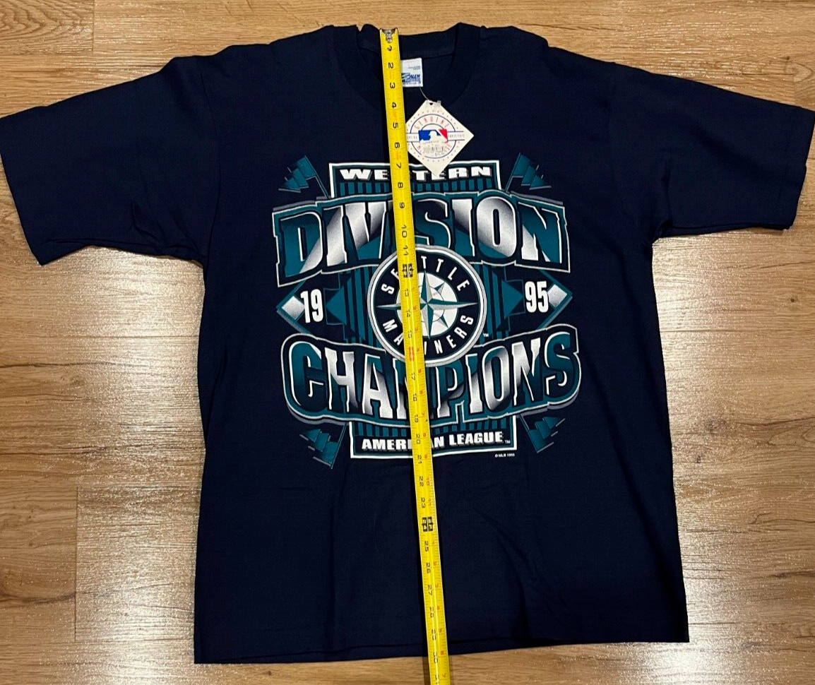 90sHanes Salem State Club Champions Tシャツ 1995 Seattle Mariners Western Division Champions SALEM T