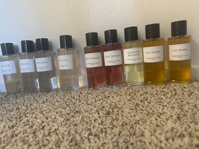 perfume christian new look, Ous Ispahan, cologne Blanche, Eau Noire.