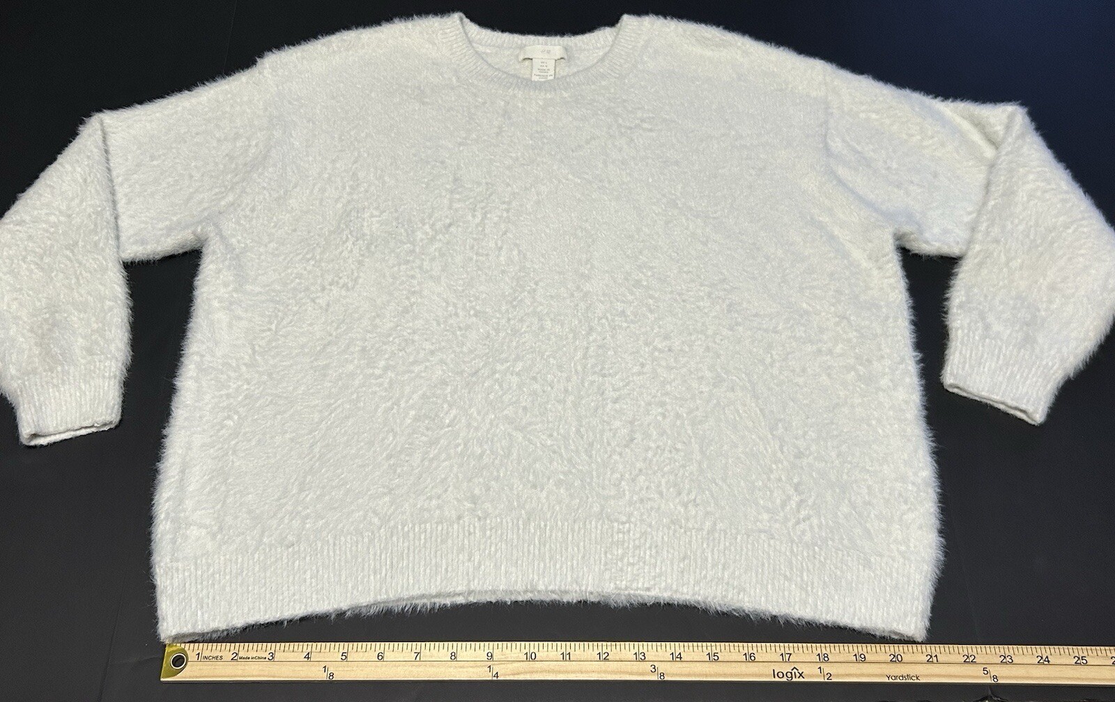 HM Women’s Long Sleeve Ribbed Sleeve, Hem & Crew Neck Soft Sweater Size Large-image