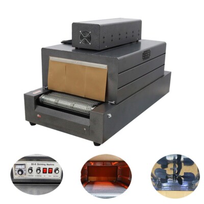 220V Shrink Wrap Machine Mesh Type Heat Shrink Packager Device 15.7x7.8'' Tunnel