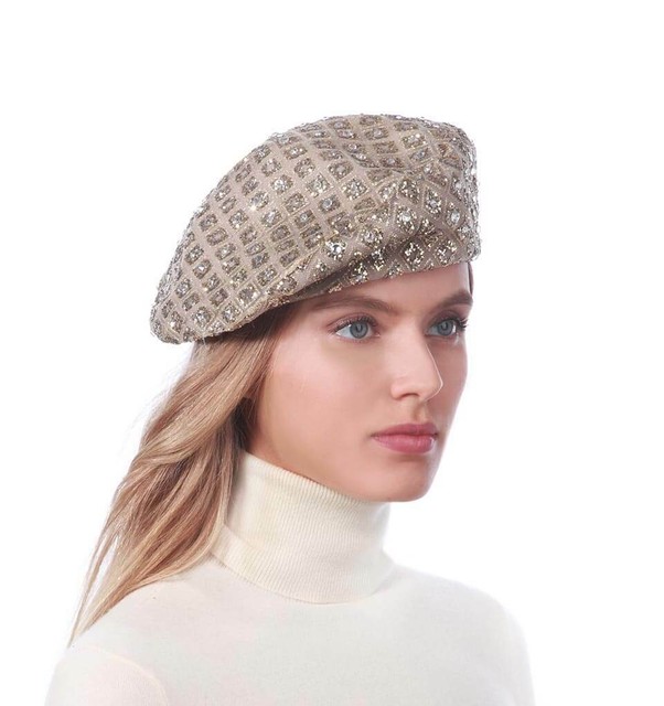 eric javits leather beret