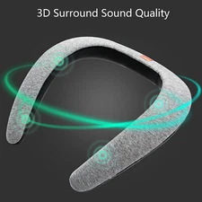 Bluetooth 5.0 Speaker Neckband Wireless Speakers Wear Neck Speakers w/Microphone
