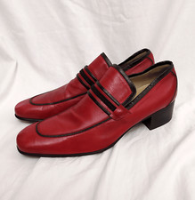 Gucci Shoe Loafer Mens Dress 121500 Slip On Red Size EU 40 US 7