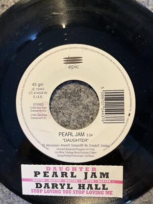 Pearl Jam Daughter Daryl Hall Stop Loving You 45 7  Italy Jukebox + Strip !!!!!!