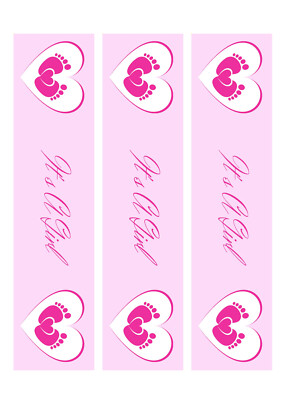 NEU BABY | BABY MÄDCHEN | BABYPARTY | ESSBARE GLASUR | OBLATENPAPIER | TORTENSTREIFEN