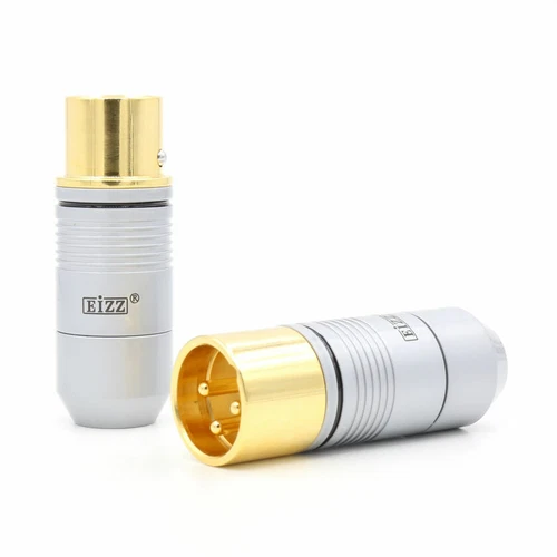 4pcs HIFI Audio XLR Cable Plug Pure Copper Gold Plated XLR Connector Male Female - Picture 12 of 12