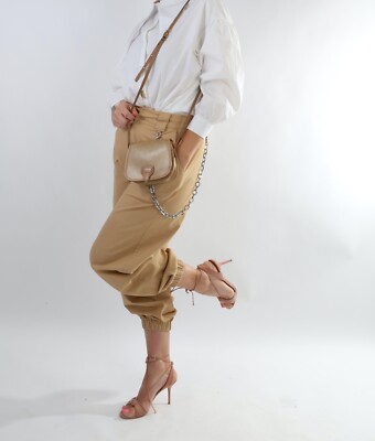 Vintage Lancel 90s Beige Canvas Coated Monogram Logo Mini Shoulder Sling Bag