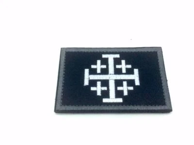 PATCH NATION Jerusalem Kreuzritter Templer Gestickte Airsoft Klettverschluss-Flecken