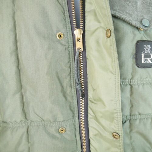 VTG Refrigiwear Green Jacket Coat Iron Tuff Wear Mens Medium Zipper With Hood - Picture 6 of 11