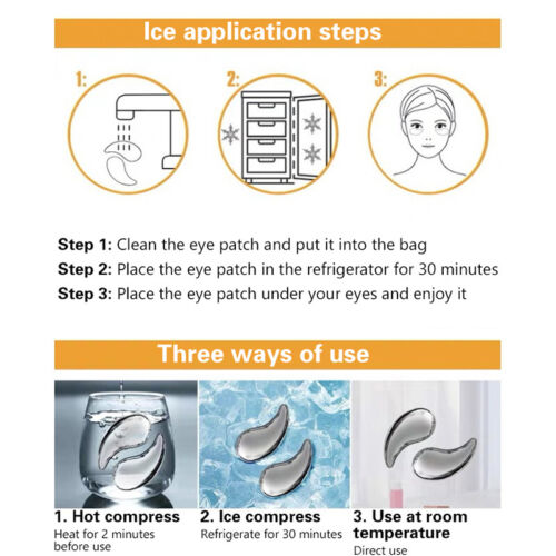 1pair Cooling Eye Pad Stainless Steel Eye Mask Ice/Hot Eye Patches For Puffy -jy - Picture 6 of 12