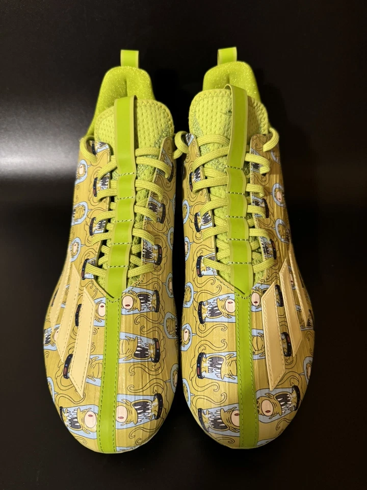 adidas Mens 10.5 ADIZERO The Simpsons Treehouse of Horror Football Cleats GW1786 - Image 3 of 4