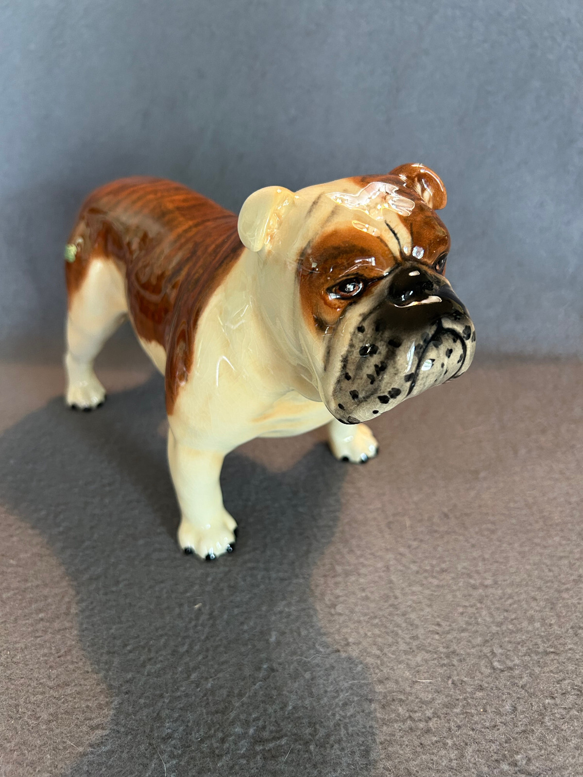 Basford Bulldog figurine vintage statue large England Mascot porcelain 8
