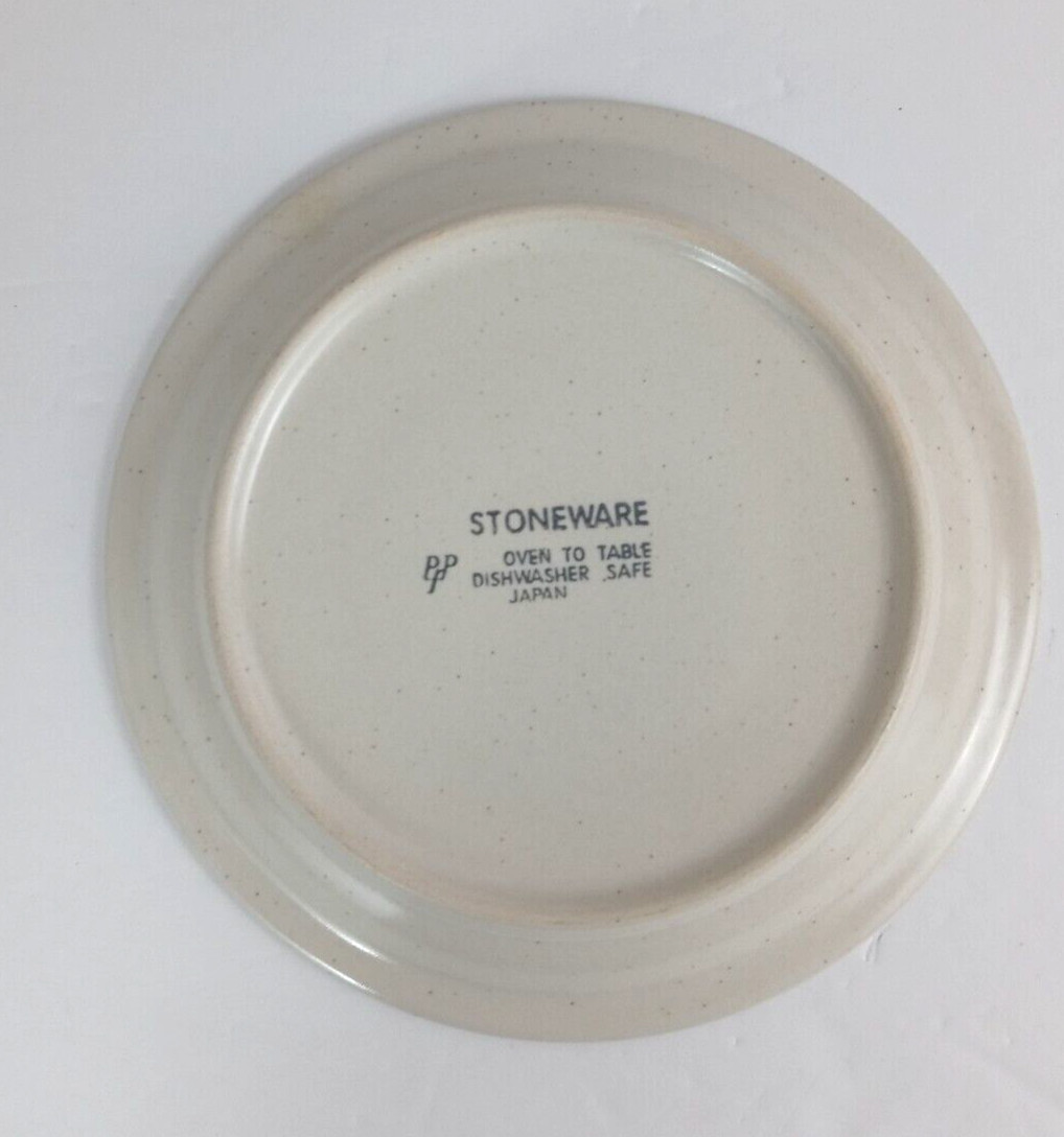 3 Stonybrook by Japan Stoneware Cups & Saucers w/ Green Band