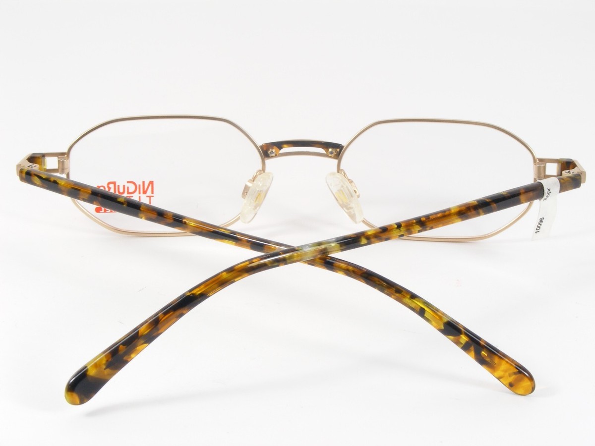 Vintage NiGuRa NO452 A GOLD /TORTOISE UNIQUE RARE TITAN EYEGLASSES