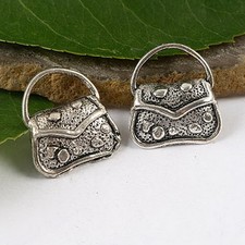 12pcs tibetan silver color handbag design charms h1522