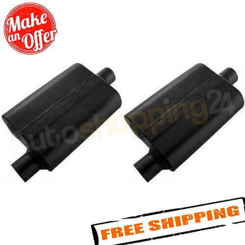 Flowmaster 42541 Juego de 2 silenciadores con cámara de entrada/centro de salida de 2,5" serie 40 Foto 2 de 3