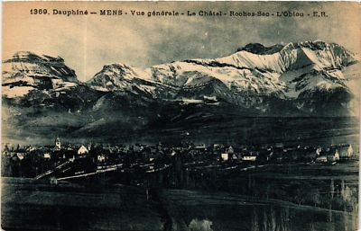 Old postcard Dauphine - MENS - General view - Le Chatel - Roches-Sac - L'Obiou (583767)