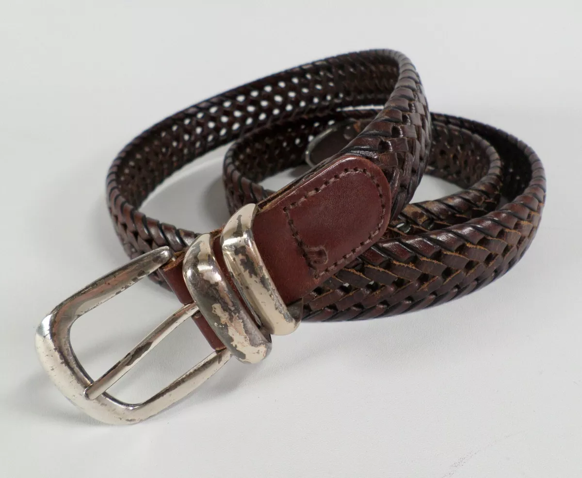 Fossil Leather Belt 40 Braided Brown MB2265222