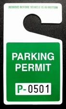 (READ!!) PARKING PERMIT ⭐ REAL/BEST ⭐ REPLACEMENT HANG TAG PERMITS PLASTIC GREEN
