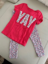 Carters Girls Top And Leggings Size 7 And 5/6