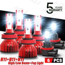 For Nissan Sentra 2013-2019 LED Headlights High Low Beam + Fog Bulbs Combo 6000K