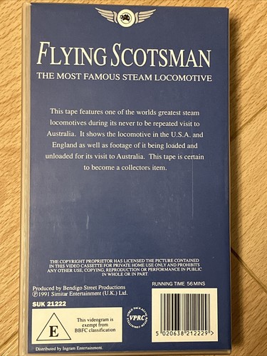Flying Scotsman The Most Famous Steam Locomotive In Australia USA UK - VHS 1991 - Picture 2 of 7
