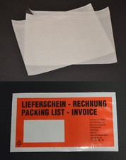 Lieferscheintaschen Dokumententaschen transparent  C4 C5 C6 DIN Lang