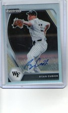 2021 Panini Prizm Draft Picks Base Autographs Prizms Silver #24 Ryan Cusick