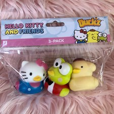 NEW Hello Kitty, Keroppi Pompompurin rubber ducks 3 pack - DUCK DUCK JEEP